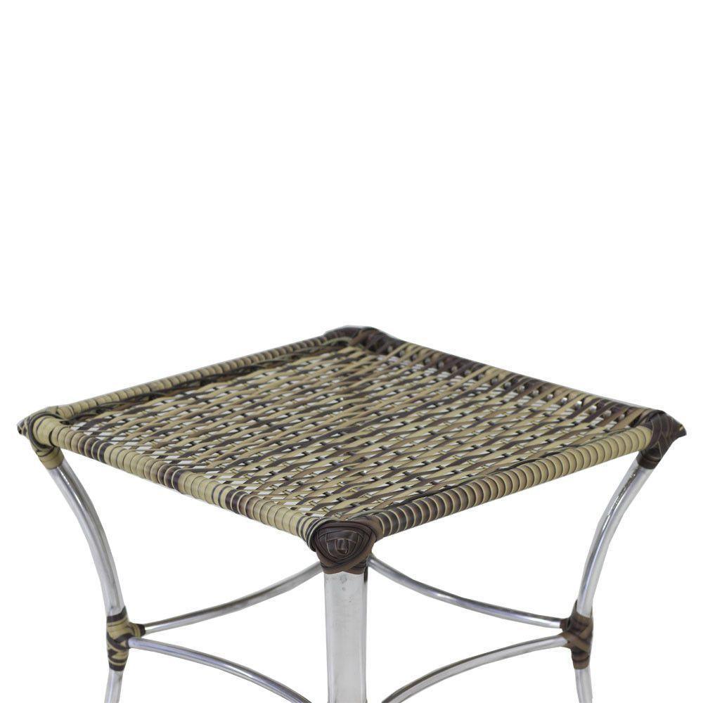 Espreguiçadeira Catar E Mesa Piscina Alumínio Trama Original Capuccino - 7