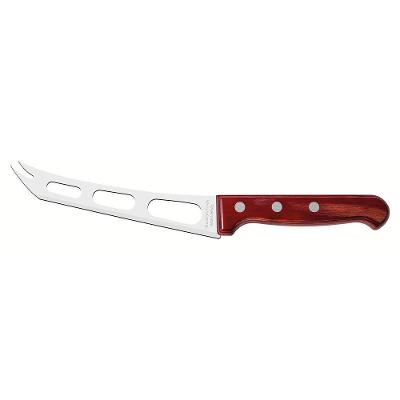 Faca Para Queijo 6" Em Aço Inox E Cabo De Madeira Polywood Harmoniza Vermelha - Tramontina