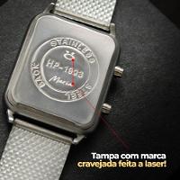 2 Relogio Feminino Digital Aço Inox + Oculos Sol + Caixa Preto  Rose Rosa Qualidade Premium - 2