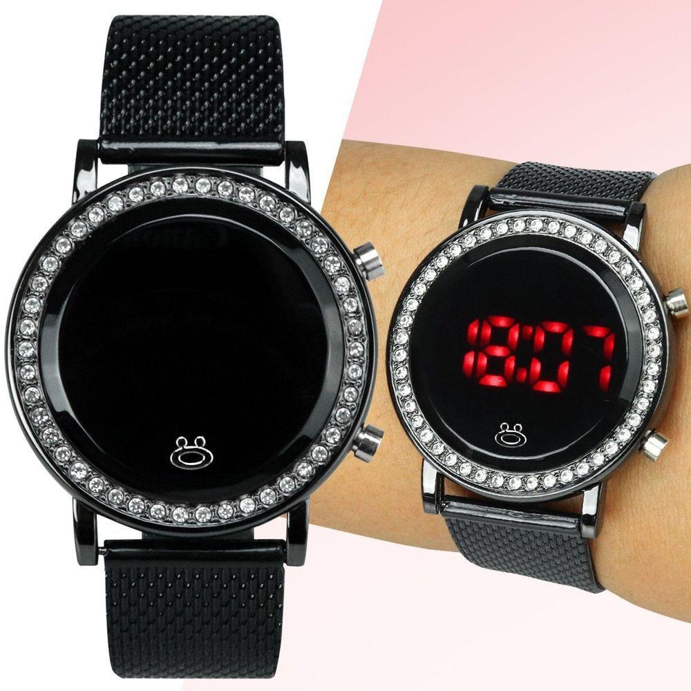 Relogio Feminino Silicone Led Digital Aço Inoxidavel Ajustavel Qualidade Premium Moda Casual Social - 1