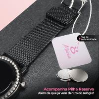 Relogio Feminino Silicone Led Digital Aço Inoxidavel Ajustavel Qualidade Premium Moda Casual Social - 2