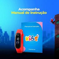 Relogio Infantil Prova Dagua Digital + Copo Esportivo Criança  Vermelho Combo Silicone Heroi - 7