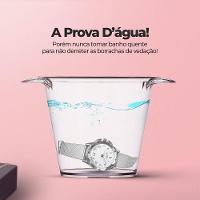 Relogio Feminino Aço Inox Prova Dagua + Pulseira + Colar Moda Silicone Casual Qualidade Premium - 2
