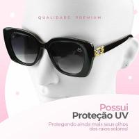 Relogio Feminino Dourado + Proteção Uv Oculos Sol Moda Silicone Colar E Brincos Prova Dagua Presente - 5
