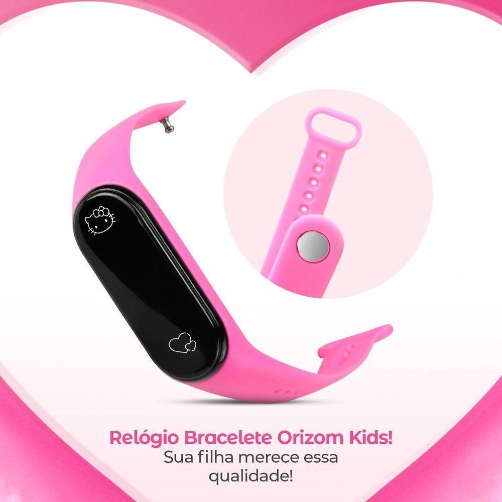 Oculos Sol + Relogio Digital Led Rosa Infantil  Qualidade Premium Presente Prova Dagua - 2