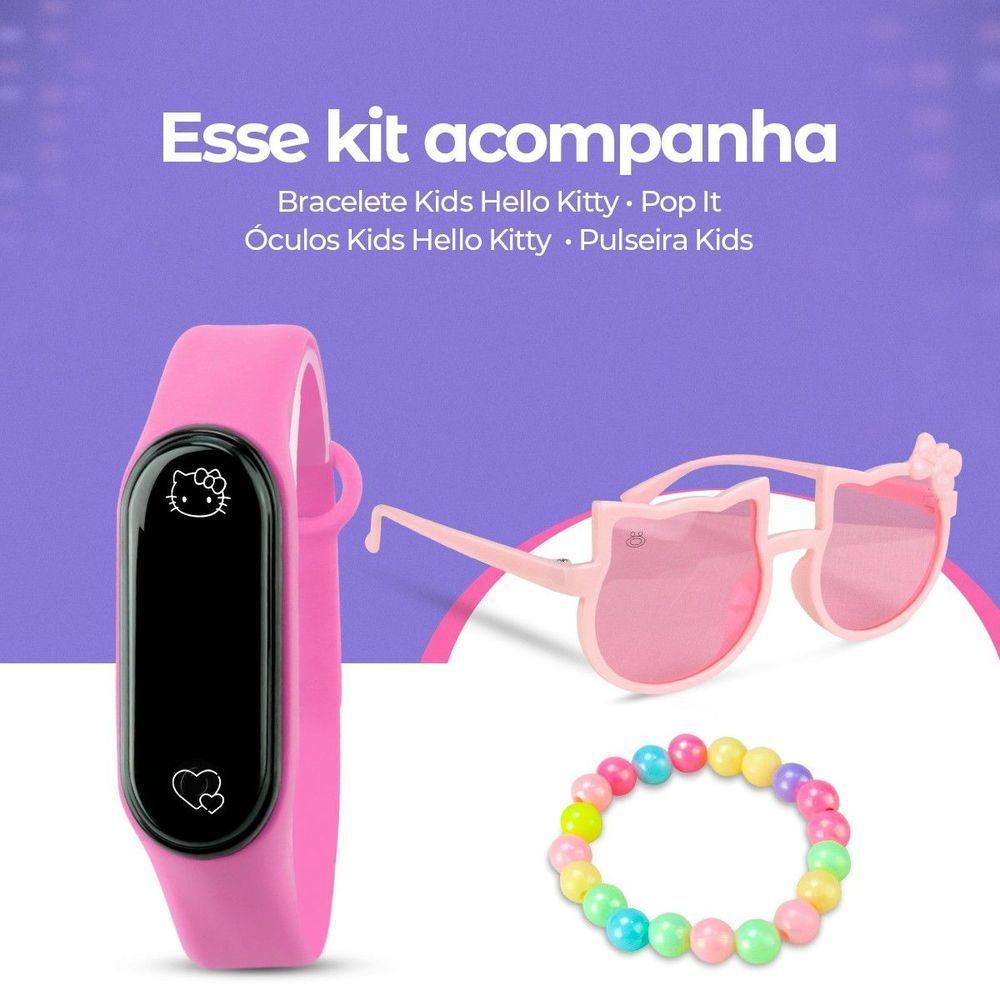 Oculos Sol + Relogio Digital Led Rosa Infantil  Qualidade Premium Presente Prova Dagua - 5