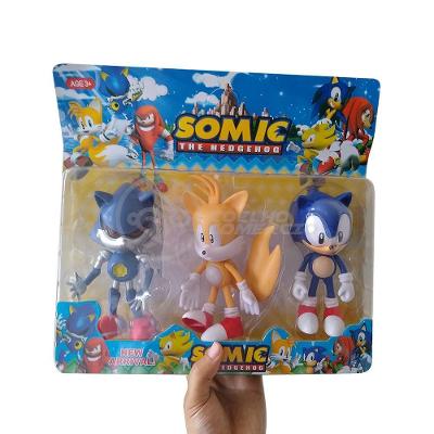 Kit 3 Bonecos Metal, Tails, Sonic 16Cm Videogame 3