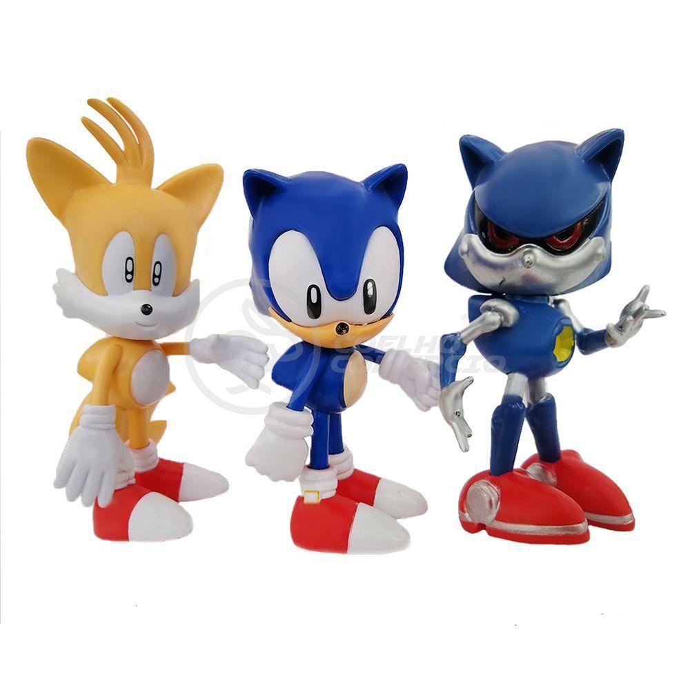 Kit 3 Bonecos Metal, Tails, Sonic 16Cm Videogame 7 - 1