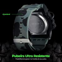 Relogio Masculino Prova Dagua Digital + Oculos Sol + Caixa Silicone Presente Pulseira Ajustavel - 5