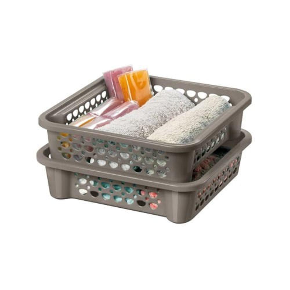 Cesta Empilhável Plástica Moolti Grafite 3,3l - Sanremo - 1