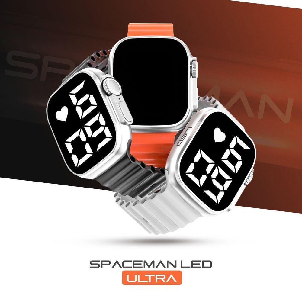 Relógio Digital Feminino Ultra Aço Inox Silicone Led + Caixa Preto  Garantia Prata Presente - 3