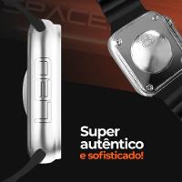 Relógio Digital Feminino Ultra Aço Inox Silicone Led + Caixa Preto  Garantia Prata Presente