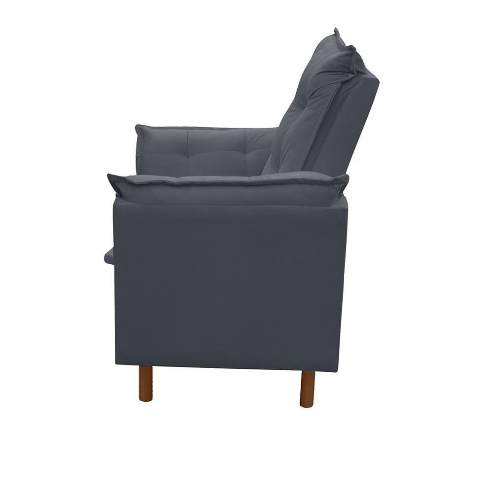 Poltrona De Amamentação Com Puff Isabella Bellamado Cor:cinza - 4