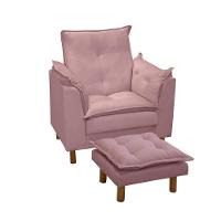Poltrona De Amamentação Com Puff Isabella Bellamado Cor:rose - 1