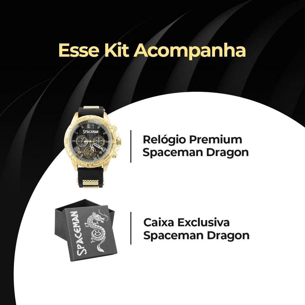 Relogio  Dourado Aço Inox Masculino Grande + Caixa Casual Pulseira Ajustavel Social Silicone - 6