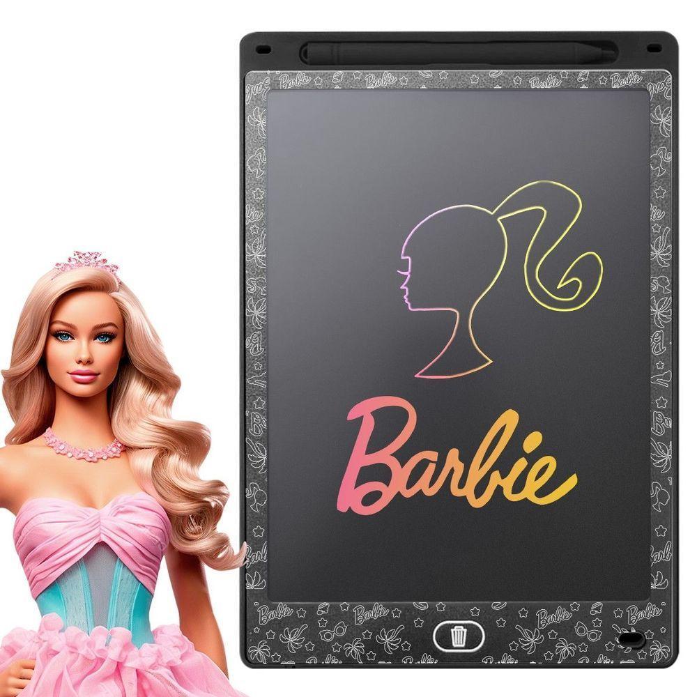 Lousa Mágica Led Barbie Infantil Lcd Tablet Preta + Caneta Presente Menina Qualidade Premium - 1