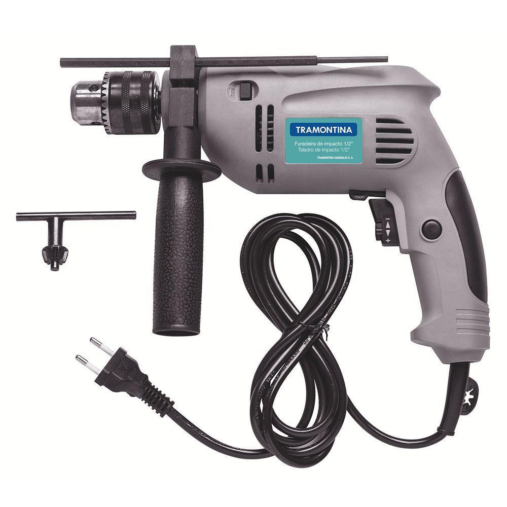 Furadeira De Impacto 500w 1-2" Com Empunhadura Auxiliar 220v - Tramontina - 2