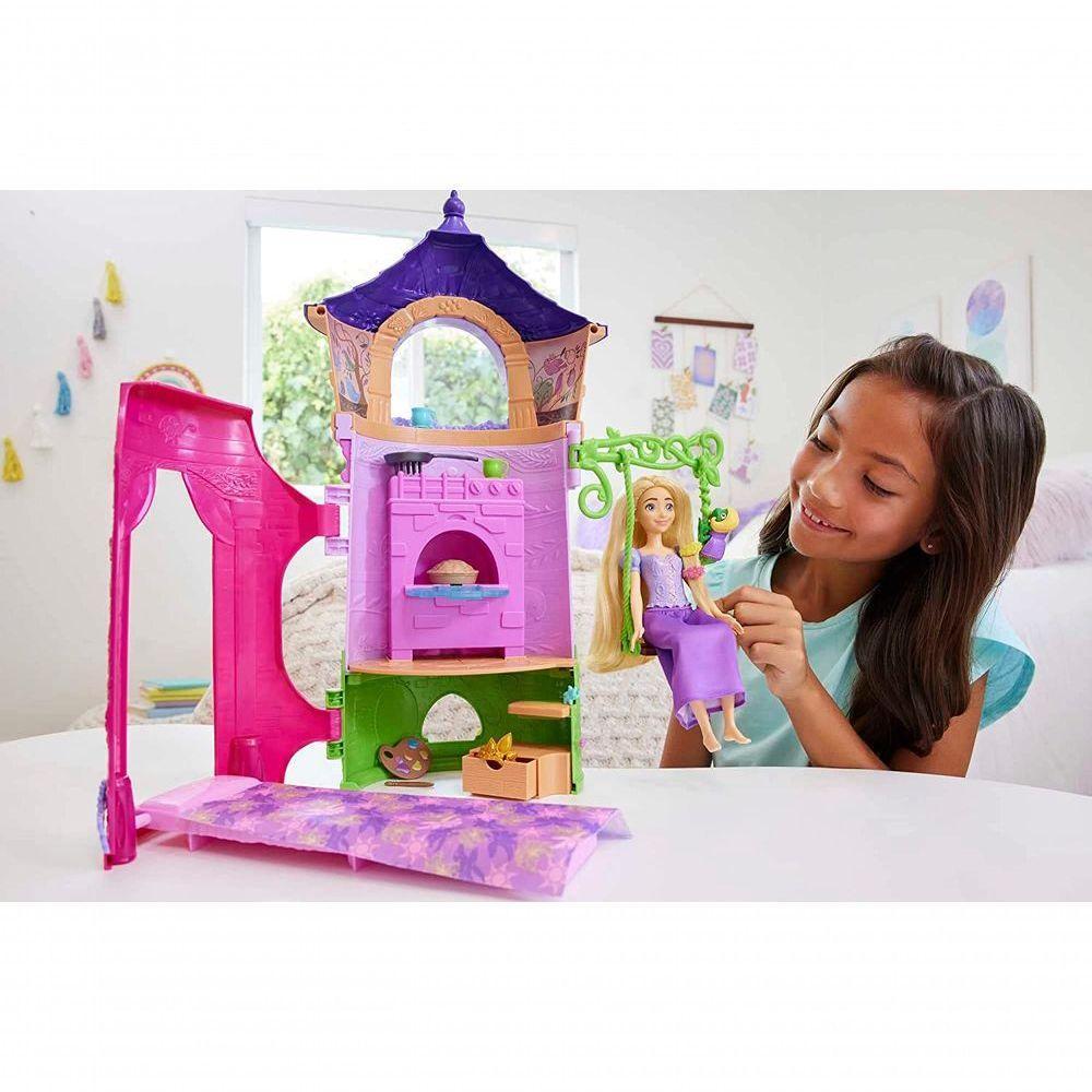 Disney Princesa Torre Da Rapunzel Com Boneca - Mattel Hlw30 - 3