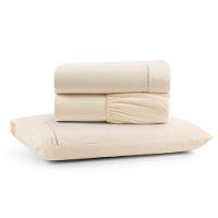 Jogo Cama Lençol Bali Solteiro Percal 180 Fios 100% Algodão Ponto Palito 3 Peças - Palha - 1