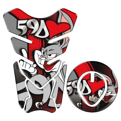 Protetor Tanque E Bocal Adesivo Moto Honda Até 2017 Pernalonga Cor Vermelho