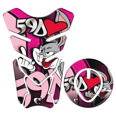 Protetor Tanque E Bocal Adesivo Moto Honda Até 2017 Pernalonga Cor Rosa