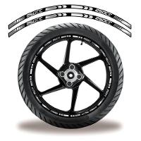 Friso De Roda Adesivo Refletivo Para Motos 250 Cc Branco E Preto Cor Preto - 1