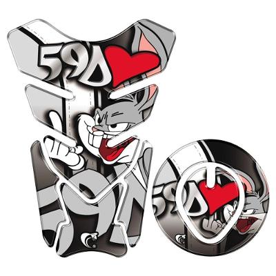 Protetor Tanque E Bocal Adesivo Moto Honda Até 2017 Pernalonga Cor Vermelho