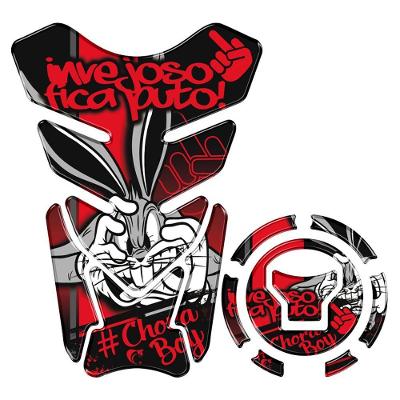 Kit Protetor Tanque Adesivo Moto Honda Acima 2018 Vermelho Cor Preto Vermelho