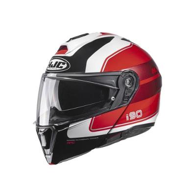 Capacete Hjc I90 Wasco Vermelho Branco E Preto 56 [f016]