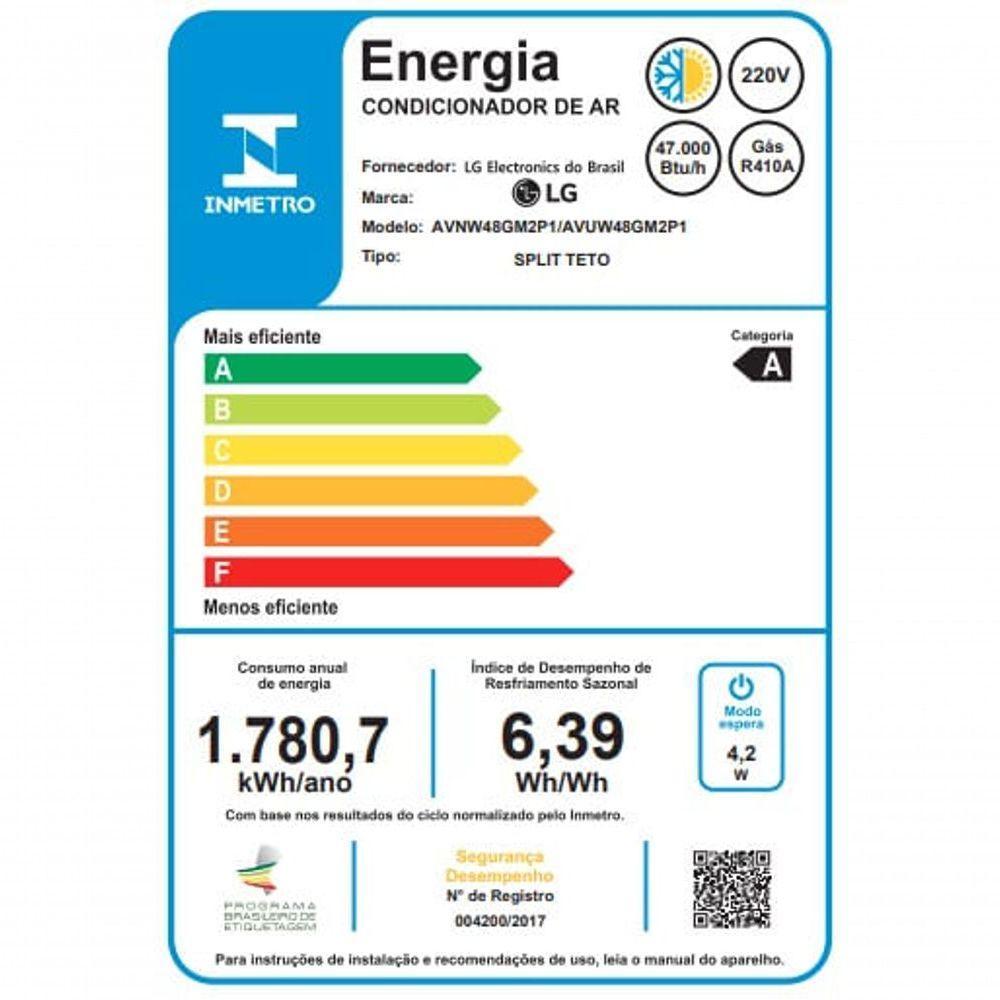Ar Condicionado Teto Lg Inverter 48.000 Btus Quente E Frio 220v - 6