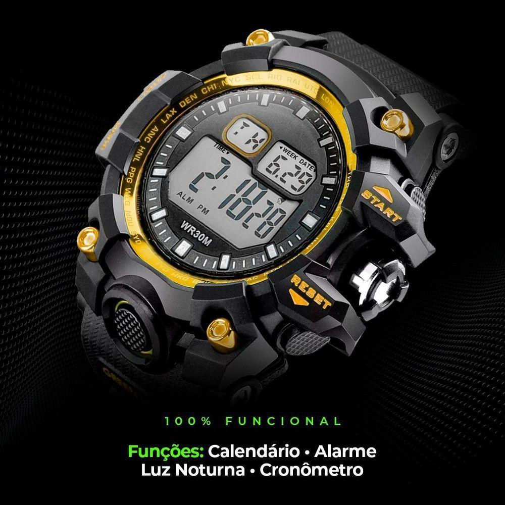 Relogio Digital Prova Dagua Ajustavel Silicone Grande - 2
