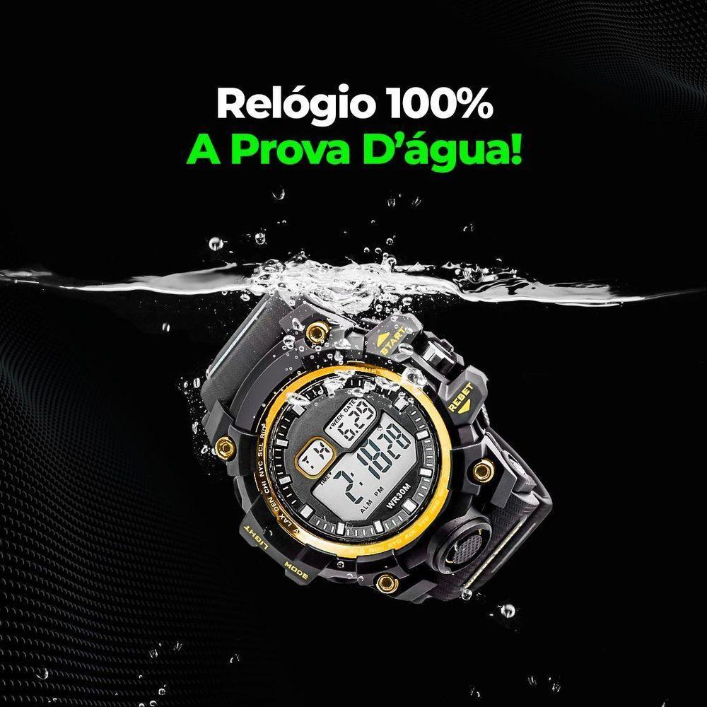 Relogio Digital Prova Dagua Ajustavel Silicone Grande - 3