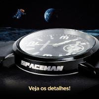 Cordão Prata + Relogio Masculino Preto Casual Social Cordao - 2