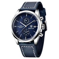 Relógio De Pulso Masculino Com Cronógrafo Esportivo Impermeável Azul - 1