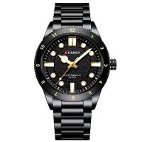 Relógio De Quartzo Masculino Pulseira De Aço Inoxidável Design Classico Impermeavel Preto - 1