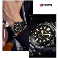 Relógio De Quartzo Masculino Pulseira De Aço Inoxidável Design Classico Impermeavel Preto - 5