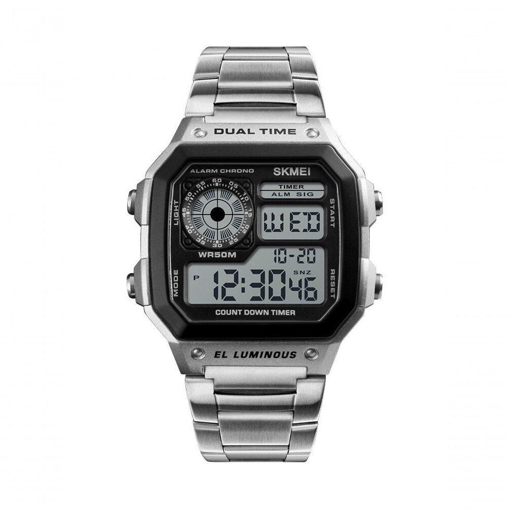Relógio Masculino Cronômetro Skmei Casual Resistênte à água 1335 Prata - 1