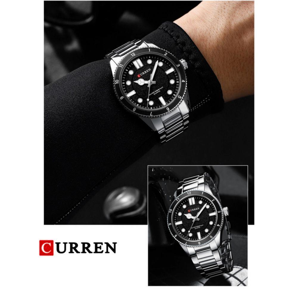 Relógio De Quartzo Masculino Pulseira De Aço Inoxidável Design Classico Impermeavel Prata - 2