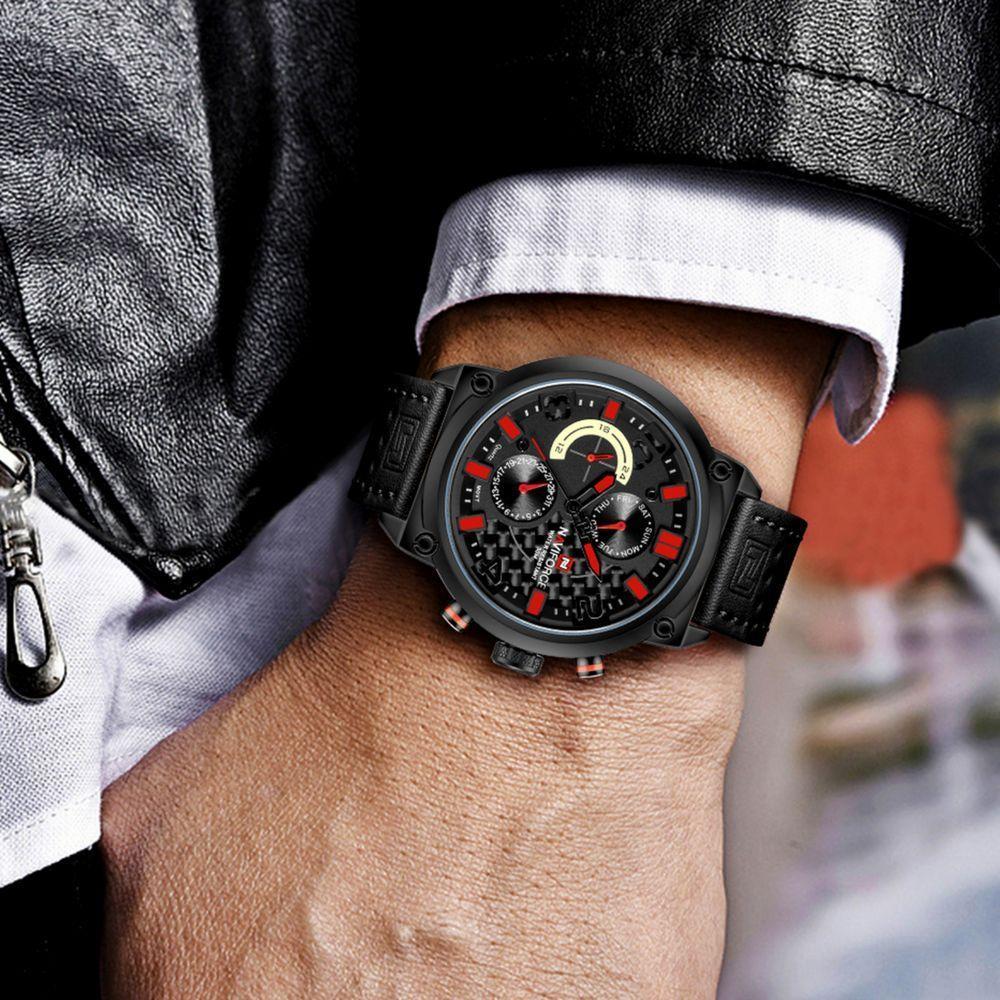 Relógio Esportivo Masculino Movimento De Quartzo à Prova D\' água Vermelho - 2