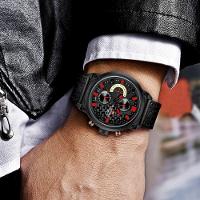 Relógio Esportivo Masculino Movimento De Quartzo à Prova D\' água Vermelho - 2