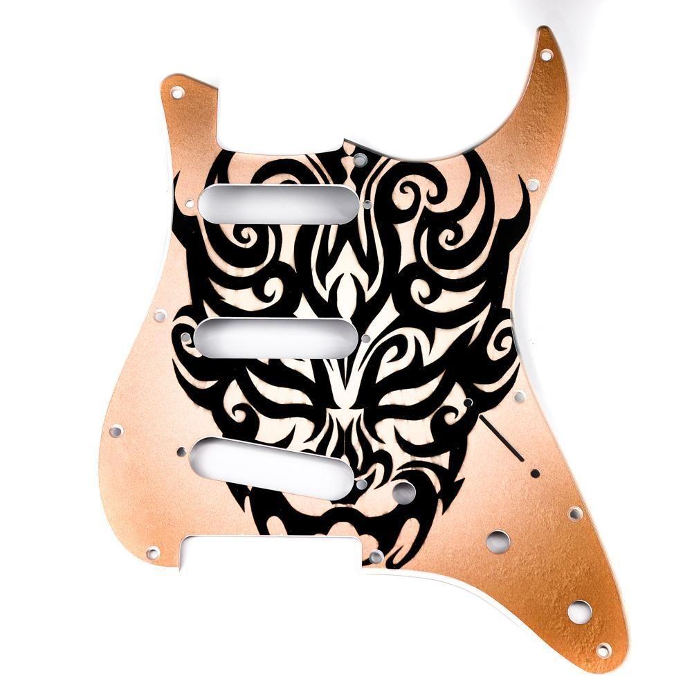 Escudo Guitarra Am Strat Sss Máscara Tribal Spirit 100-mt [f035] - 1