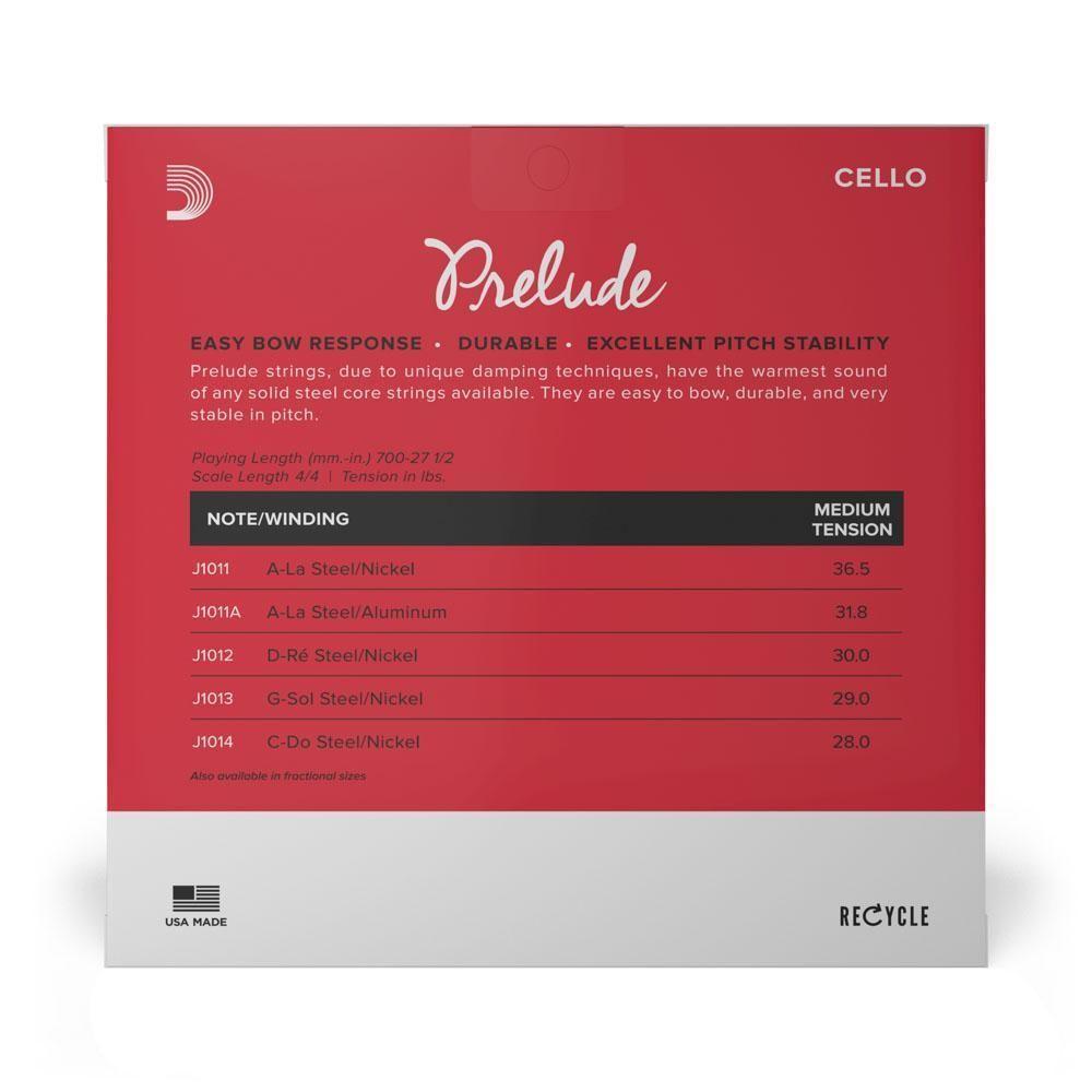 Encordoamento Violoncelo Média D Addario Prelude J1010 4-4m [f035] - 2