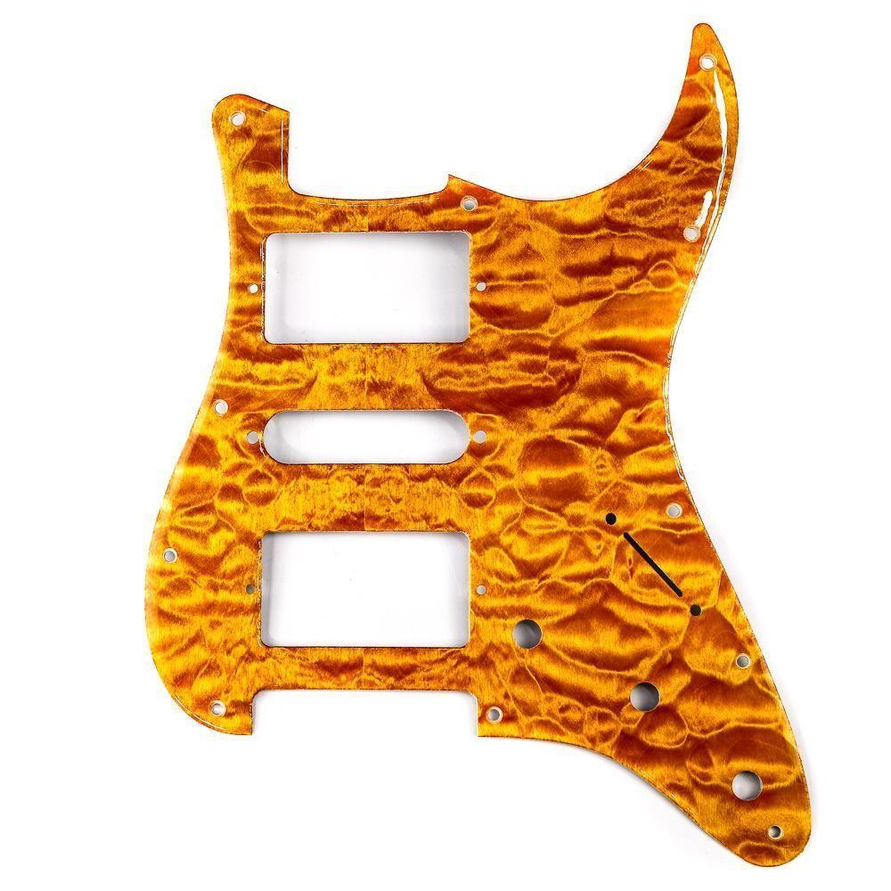 Escudo Para Guitarra Am Strat Hsh Amarelo Spirit 120-yq [f035] - 1