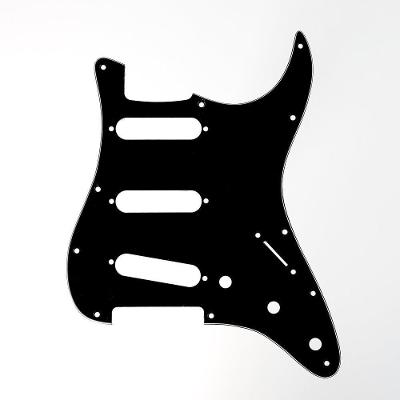 Escudo Para Guitarra Am Strat Sss Preto 3p Spirit 100-bk [f035]