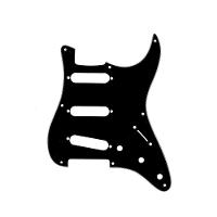Escudo Para Guitarra Am Strat Sss Preto 3p Spirit 090-bk [f035] - 1