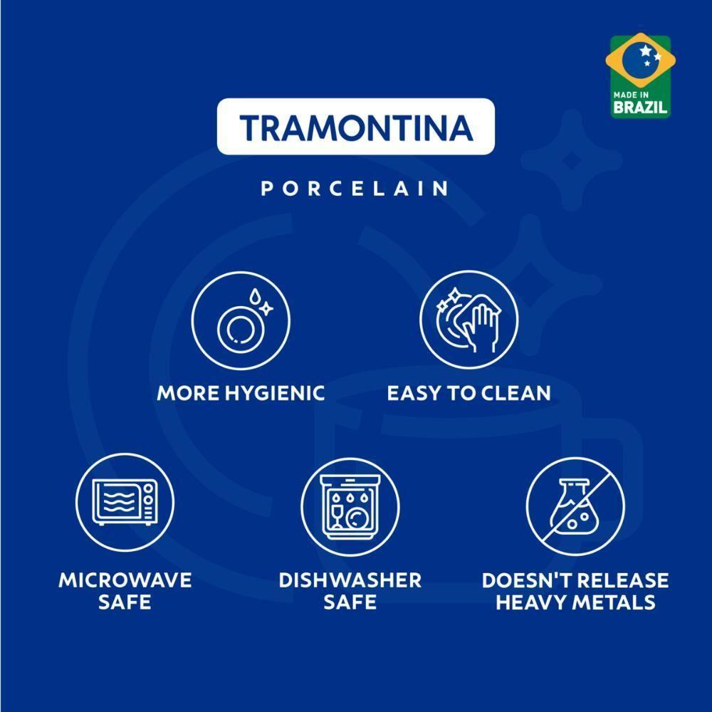 Xícara Chá Tramontina Leonora Em Porcelana 185 Ml - 2