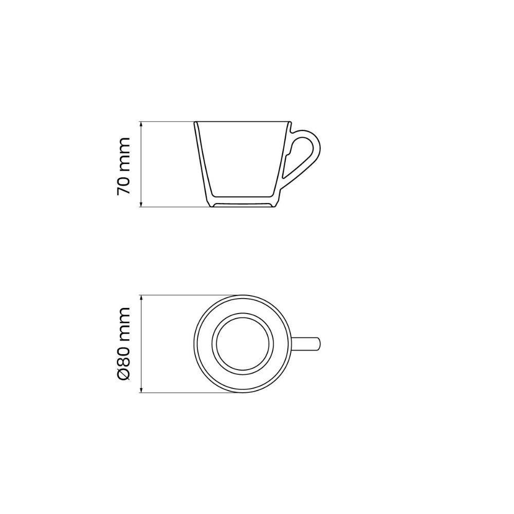 Xícara Chá Tramontina Leonora Em Porcelana 185 Ml - 8