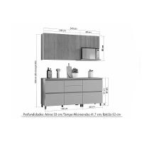 Cozinha Completa Completa Rainha 4 Peças Nature/Verde - Nesher - 5