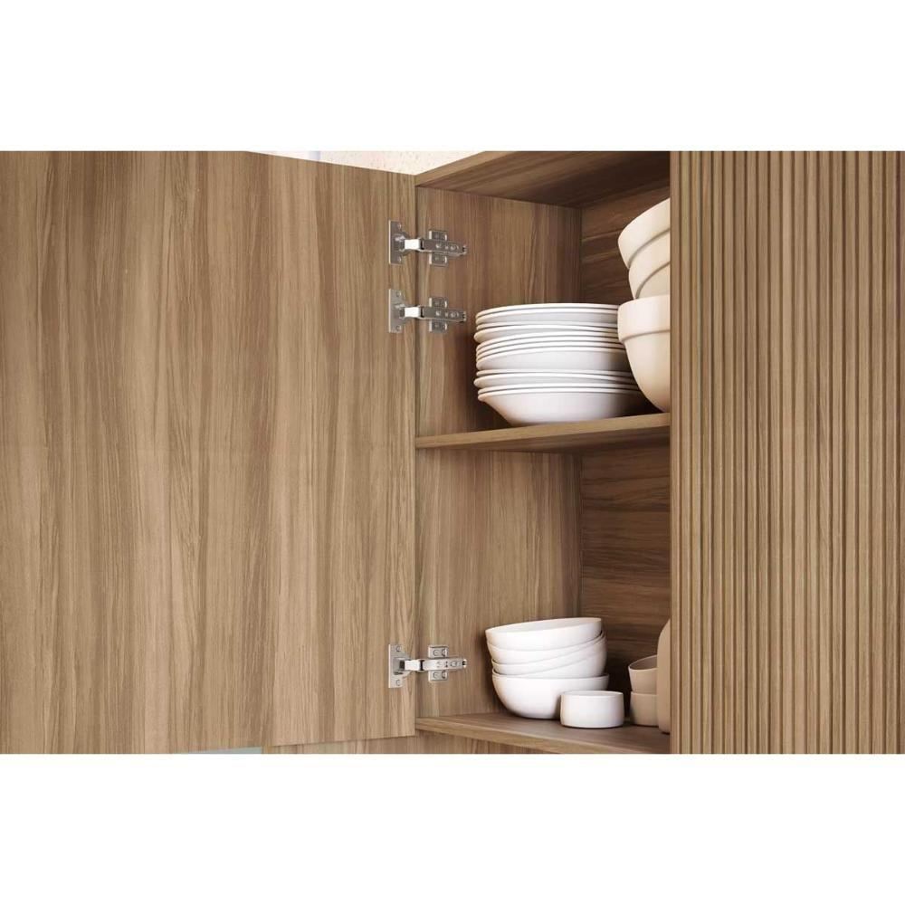 Cozinha Completa Rainha 4 Peças (2 Aéreos + 2 Balcões) C4P22 Nature/Verde - Nesher - 2