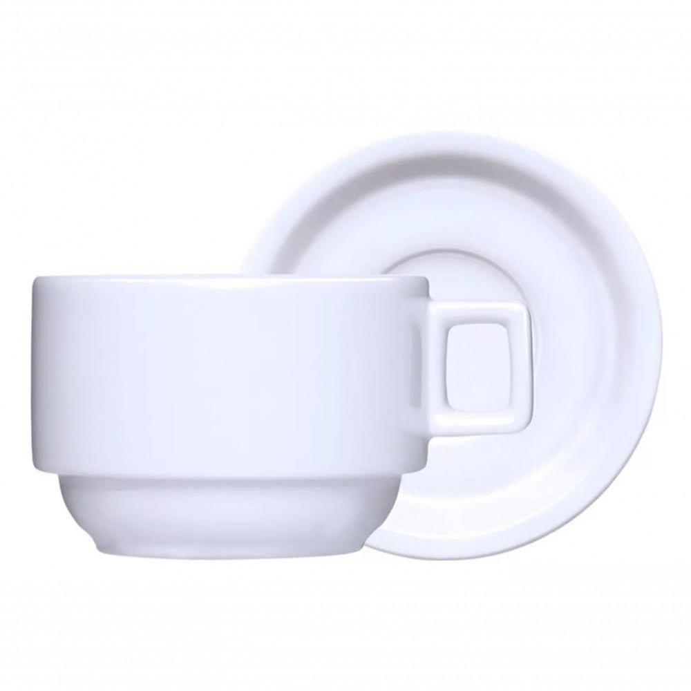 Jogo De 8 Xicaras De Cha Bar Hotel Com Pires Porcelana - 4